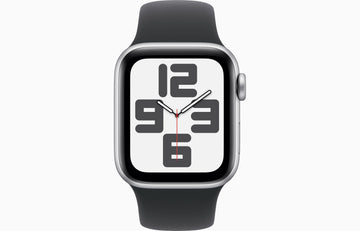 Apple Watch SE 2 GPS, 44mm Silver Aluminium Case with Black Sport Band - Pristine